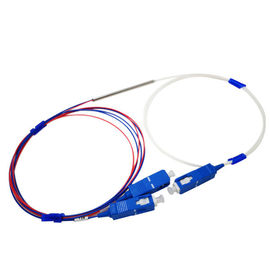 Mini acopladores e divisores de aço da fibra ótica do divisor 1x2 1310/1490/1550nm do tubo FBT